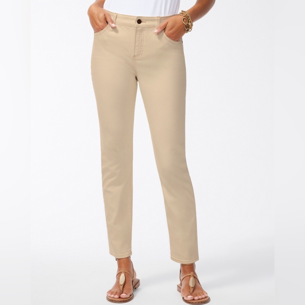 NWT! Sold Out! Chico’s So Slimming Girlfriend Ankle Jean - Arabian Camel - Picture 1 of 3
